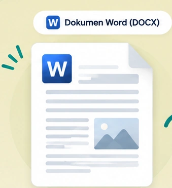 Contoh dokumen Word DOCX sebelum dikonversi